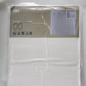 IKEA LILL Curtains Sheer Net White 2 Panels, Lace Curtains, Canopy, Room Divider